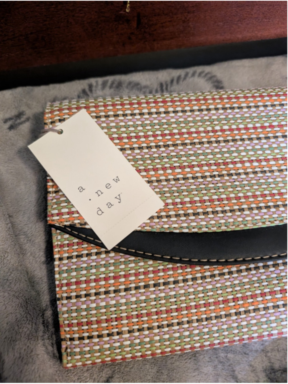 A New Day Multicolor Woven Snap Closure Clutch/Wristlet - Picture 5 of 6